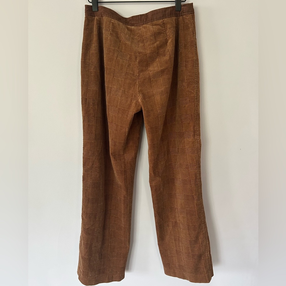 August Silk Vintage Textured Plaid corduroy pants, GUC, Size 8 - Picture 3 of 5